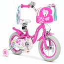 Girls Bike 12-18 Inch with Training Wheels and Front Bag by LJGDeals
