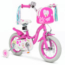Girls Bike 12-18 Inch with Training Wheels and Front Bag