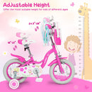 Girls Bike 12-18 Inch with Training Wheels and Front Bag