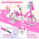 Girls Bike 12-18 Inch with Training Wheels and Front Bag by LJGDeals