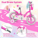 Girls Bike 12-18 Inch with Training Wheels and Front Bag