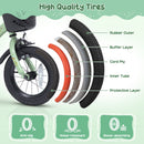 Girls Bike 12 Inch with Training Wheels and Basket - Green