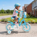 Girls Bike 12-18 Inch with Training Wheels and Front Bag by LJGDeals