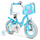 Girls Bike 12-18 Inch with Training Wheels and Front Bag by LJGDeals