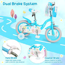 Girls Bike 12-18 Inch with Training Wheels and Front Bag by LJGDeals