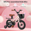 14 Inches Kids Bike with Basket and Adjustable Handlebar for 3-5 Years Old by LJGDeals