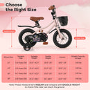 14 Inches Kids Bike with Basket and Adjustable Handlebar for 3-5 Years Old