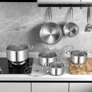 12 Piece Pots and Pans Set with Tempered Glass Lids and Handles by LJGDeals