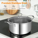 12 Piece Pots and Pans Set with Tempered Glass Lids and Handles by LJGDeals