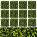 12 Pieces 20 Inch x 20 Inch Artificial Hedge Eucalyptus Panels by LJGDeals