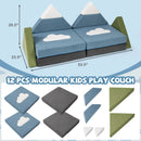 12 Pieces Snow Mountain Theme Toddler Foam Building Fort by LJGDeals