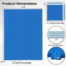 Puzzle Exercise Floor Mats 1/2 Inch Thick - 12 Tiles by LJGDeals