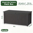 75 Gallon Heavy-Duty Outdoor Deck Box – Waterproof Patio Storage Box with Hinged Lid, Lockable & Easy Assembly by 2Dropme