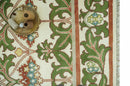 Hand Knotted Ivory and Green Floral Traditional Antique Style Wool Area Rug by The Rug Decor