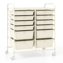 12 Storage Drawer Organizer Bins Rolling Cart by LJGDeals