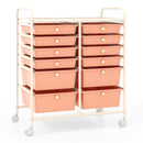 12 Drawers Rolling Cart Storage Scrapbook Paper Organizer Bins-Black by DirectDeals