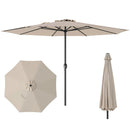 12 Feet Patio Umbrella with Crank Handle and 8 Sturdy Ribs by LJGDeals