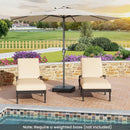 12 Feet Patio Umbrella with Crank Handle and 8 Sturdy Ribs by LJGDeals