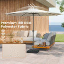 12 Feet Patio Umbrella with Crank Handle and 8 Sturdy Ribs by LJGDeals