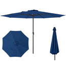 12 Feet Patio Umbrella with Crank Handle and 8 Sturdy Ribs-Beige by DirectDeals