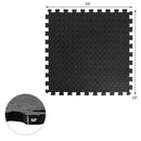 12 Pieces Puzzle Interlocking Flooring Mat with Anti-slip and Waterproof Surface-Black by LJGDeals