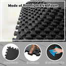 12 Pieces Puzzle Interlocking Flooring Mat with Anti-slip and Waterproof Surface-Black by LJGDeals