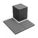 12 x 12 Inch 18 Piece All Weather Interlocking Deck Tiles for Splicing Area by DirectDeals