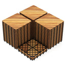 Acacia Wood Interlocking Deck Tiles 12x12 Inch - 24 Pack by DirectDeals