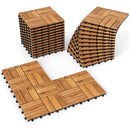 Acacia Wood Interlocking Deck Tiles 12x12 Inch - 27 Pack by LJGDeals