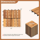 Acacia Wood Interlocking Deck Tiles 12x12 Inch - 27 Pack by DirectDeals