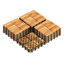 Acacia Wood Interlocking Deck Tiles 12x12 Inch - 27 Pack by DirectDeals