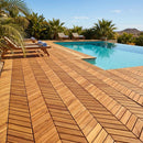 Acacia Wood Interlocking Deck Tiles 12x12 Inch - 30 Pack by DirectDeals