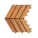 Acacia Wood Interlocking Deck Tiles 12x12 Inch - 30 Pack by LJGDeals