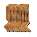 Acacia Wood Interlocking Deck Tiles 12x12 Inch - 30 Pack by DirectDeals