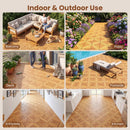 Acacia Wood Interlocking Deck Tiles 12x12 Inch - 48 Pack by DirectDeals