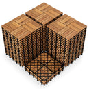 Acacia Wood Interlocking Deck Tiles 12x12 Inch - 54 Pack by DirectDeals
