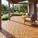 Acacia Wood Interlocking Deck Tiles 12x12 Inch - 54 Pack by DirectDeals