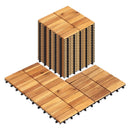 Acacia Wood Interlocking Deck Tiles 12x12 Inch - 54 Pack by DirectDeals
