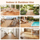Acacia Wood Interlocking Deck Tiles 12x12 Inch - 54 Pack by LJGDeals