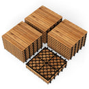 Acacia Wood Interlocking Deck Tiles 12x12 Inch (54 Pack) by DirectDeals