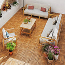 Acacia Wood Interlocking Deck Tiles 12x12 Inch (54 Pack) by DirectDeals