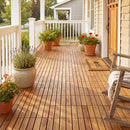 Acacia Wood Interlocking Deck Tiles 12x12 Inch (54 Pack) by LJGDeals