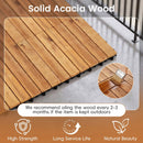 Acacia Wood Interlocking Deck Tiles 12x12 Inch (54 Pack) by DirectDeals