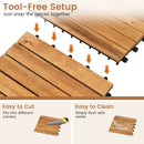 Acacia Wood Interlocking Deck Tiles 12x12 Inch (54 Pack) by DirectDeals