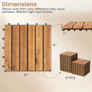 Acacia Wood Interlocking Deck Tiles 12x12 Inch (54 Pack) by LJGDeals