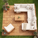 Acacia Wood Interlocking Deck Tiles 12" x 12" - Natural by DirectDeals