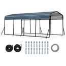 12 x 20 Feet Heavy-Duty Carport Outdoor Galvanized Steel Garage Car Shelter by DirectDeals