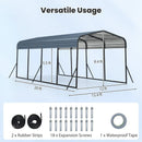 12 x 20 Feet Heavy-Duty Carport Outdoor Galvanized Steel Garage Car Shelter by DirectDeals