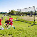 12 x 6 Feet Soccer Rebounder Net with All Weather Net-Black