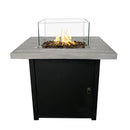 Reinforced Propane Fire Pit Table - Black / Gray